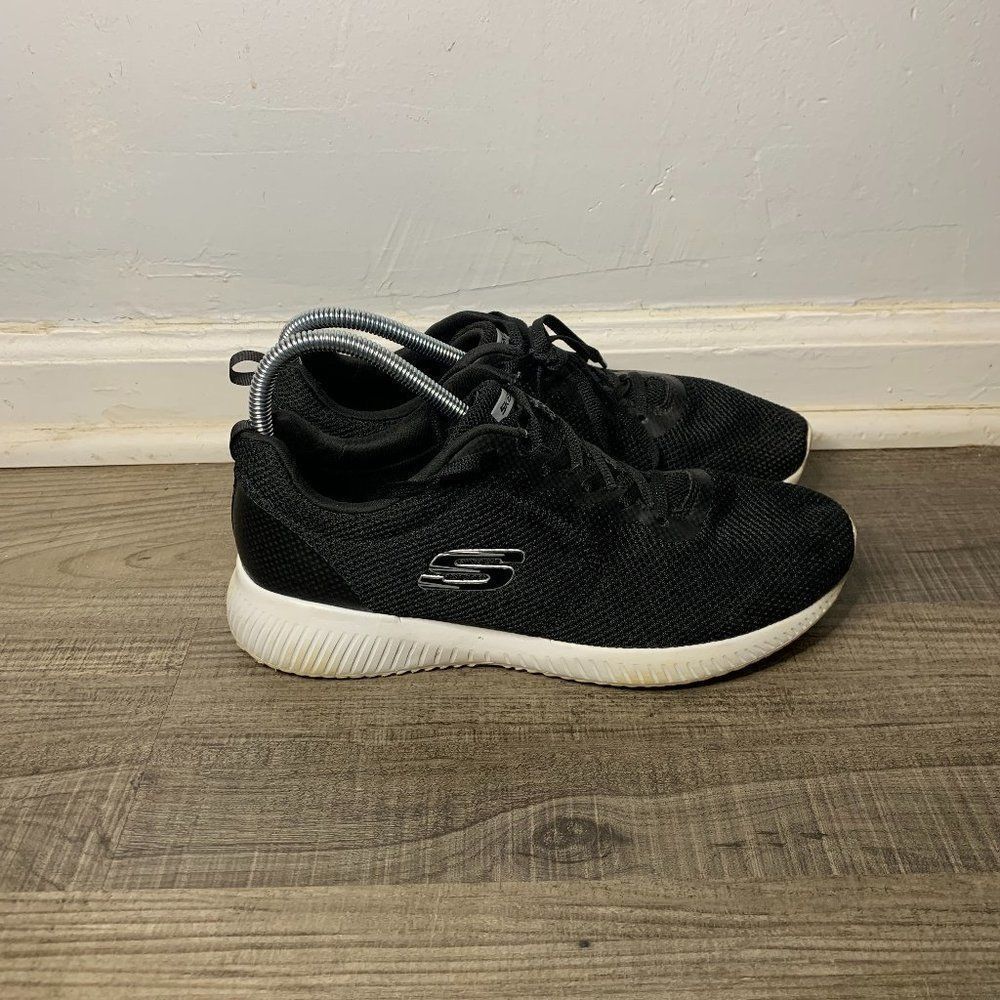 Skechers Womens Lite Weight Memory Foam 59528H Black Sneaker Shoes Size US 10